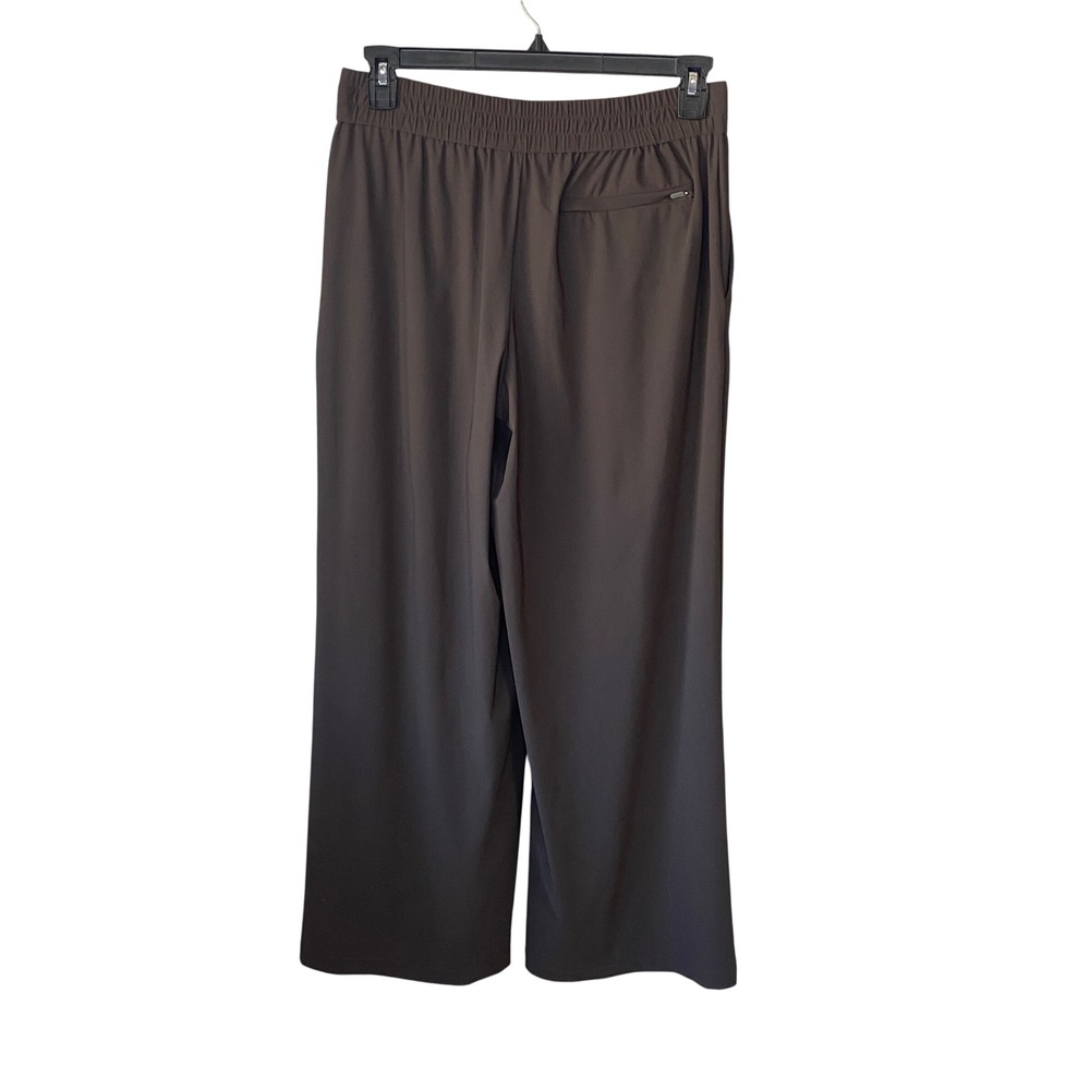 Athleta Brooklyn Wide Leg Pants Brown Pleated Performance Trousers Womens 8 - Picture 2 of 16